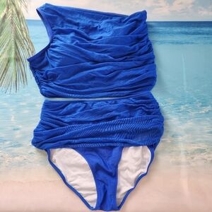 Women's Beautiful Blue Bikini with additional Sheer Layer
